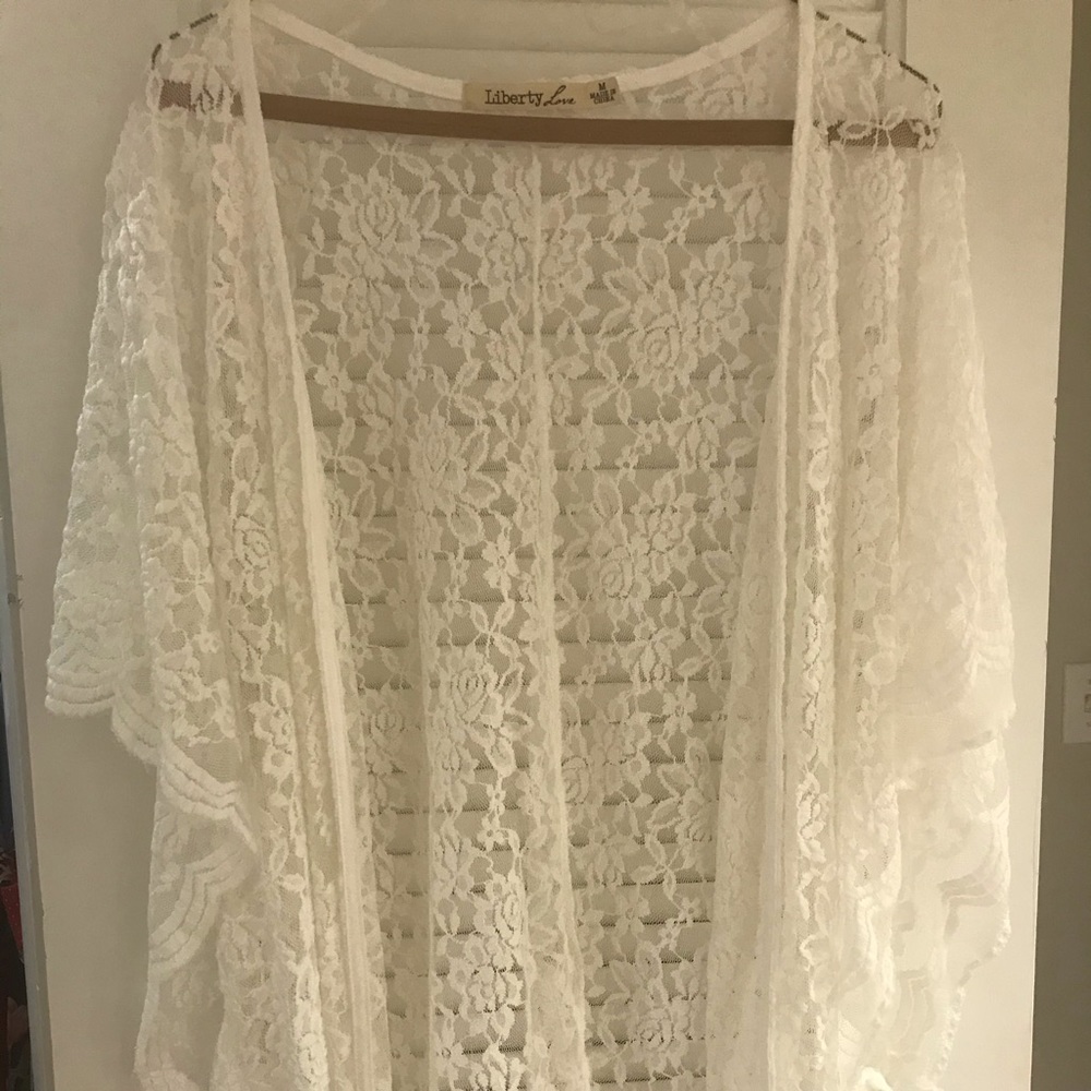 Lace sheer cardigan